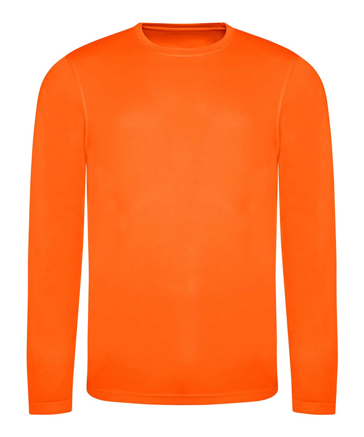 Electric Orange long sleeve T-shirt for casual wear and sports.