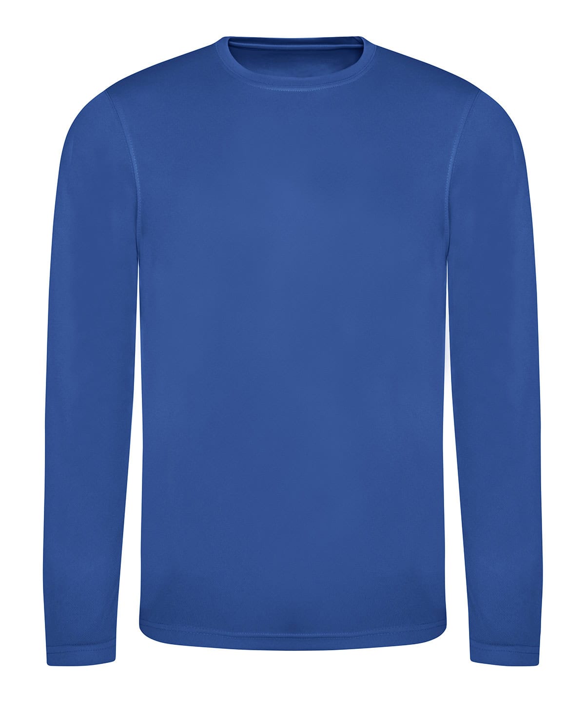 Royal blue long sleeve T-shirt, casual clothing for men and women.