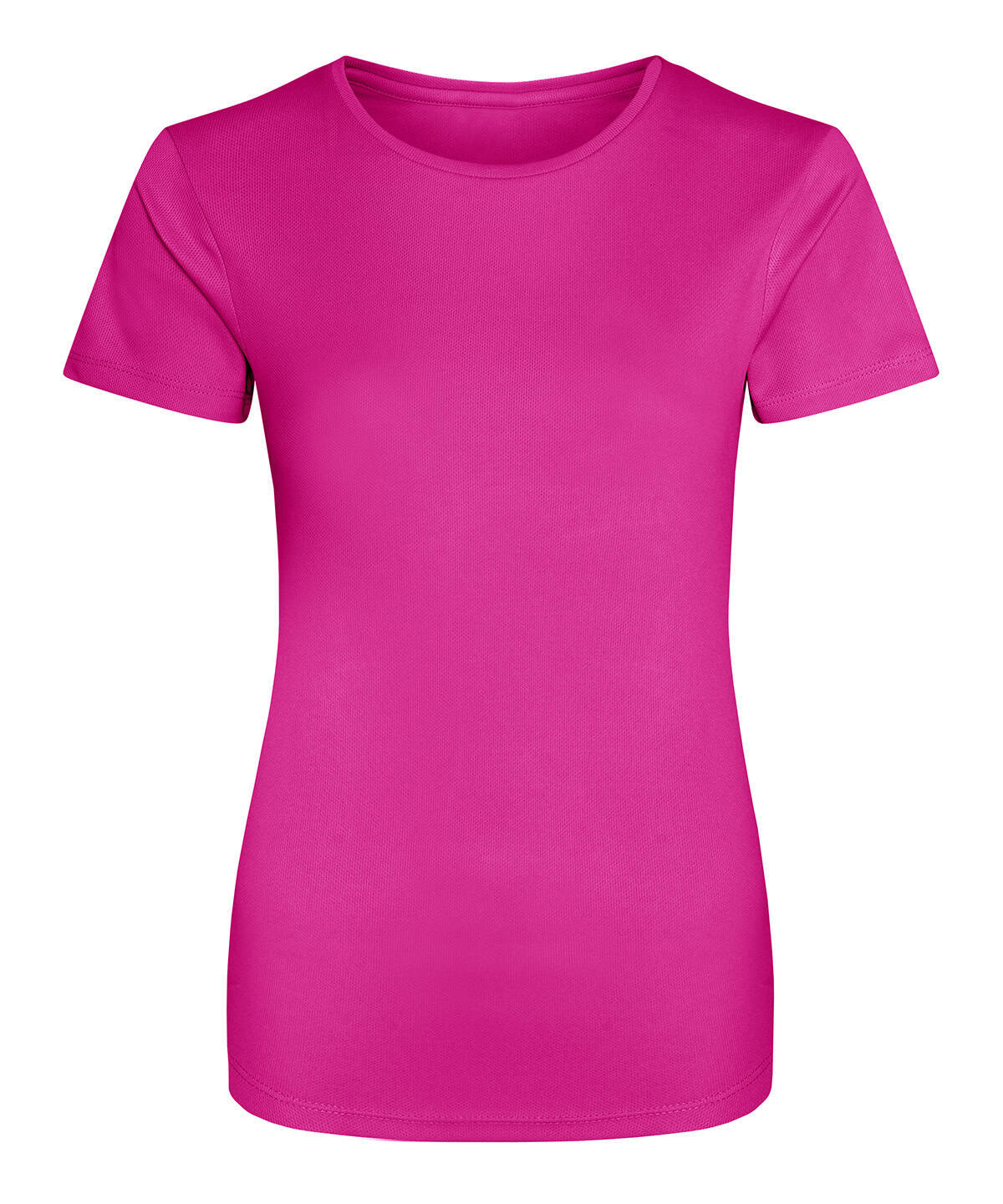 Ladies hyper pink T-shirt with embroidery, size XS, casual and stylish.