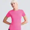 Ladies cool T-shirt with comfortable fit and vibrant pink colour. Perfect for casual wear and summer.