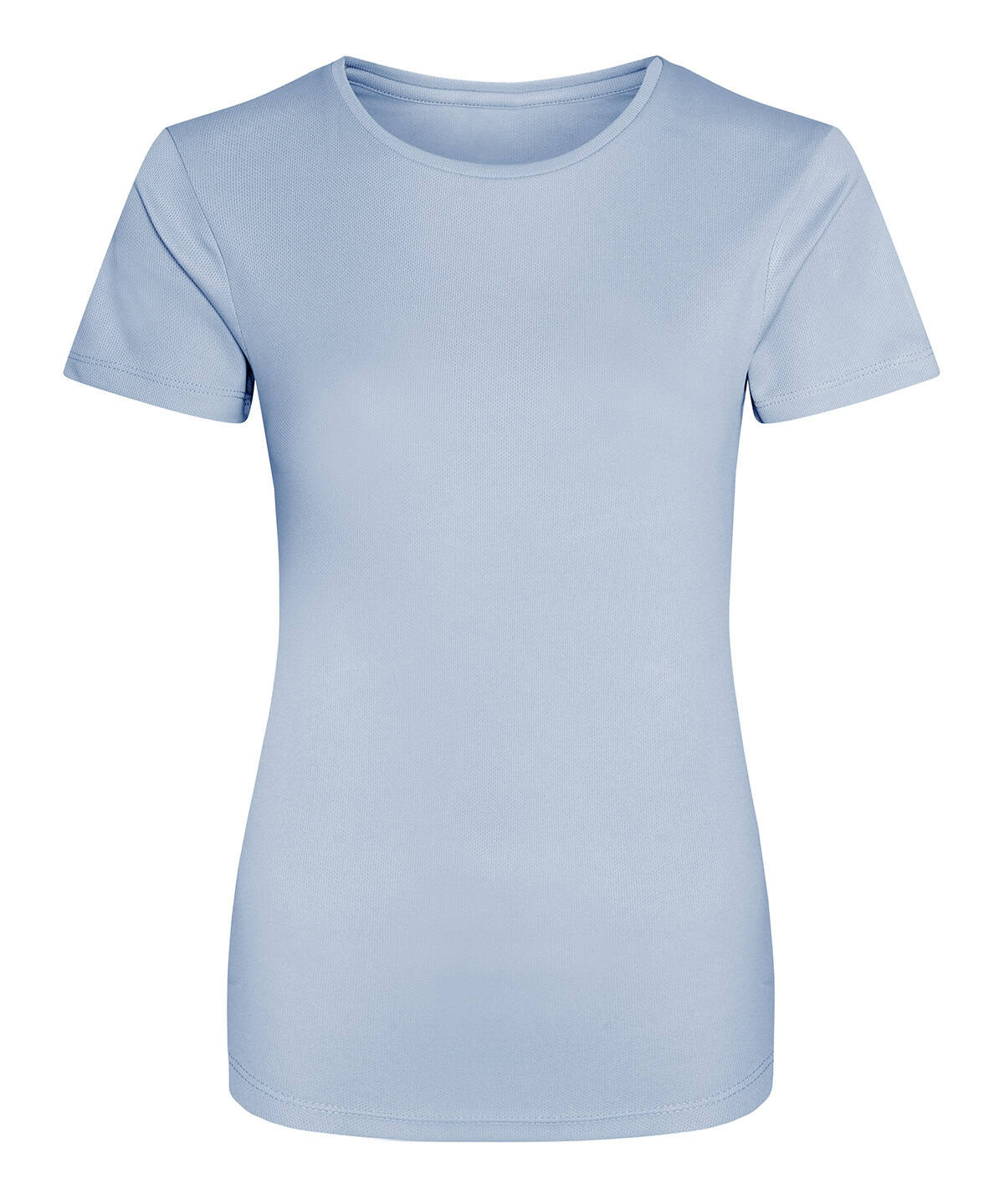 Sky Blue Ladies T-Shirt for casual wear and embroidery. Perfect for custom printing and promotional.