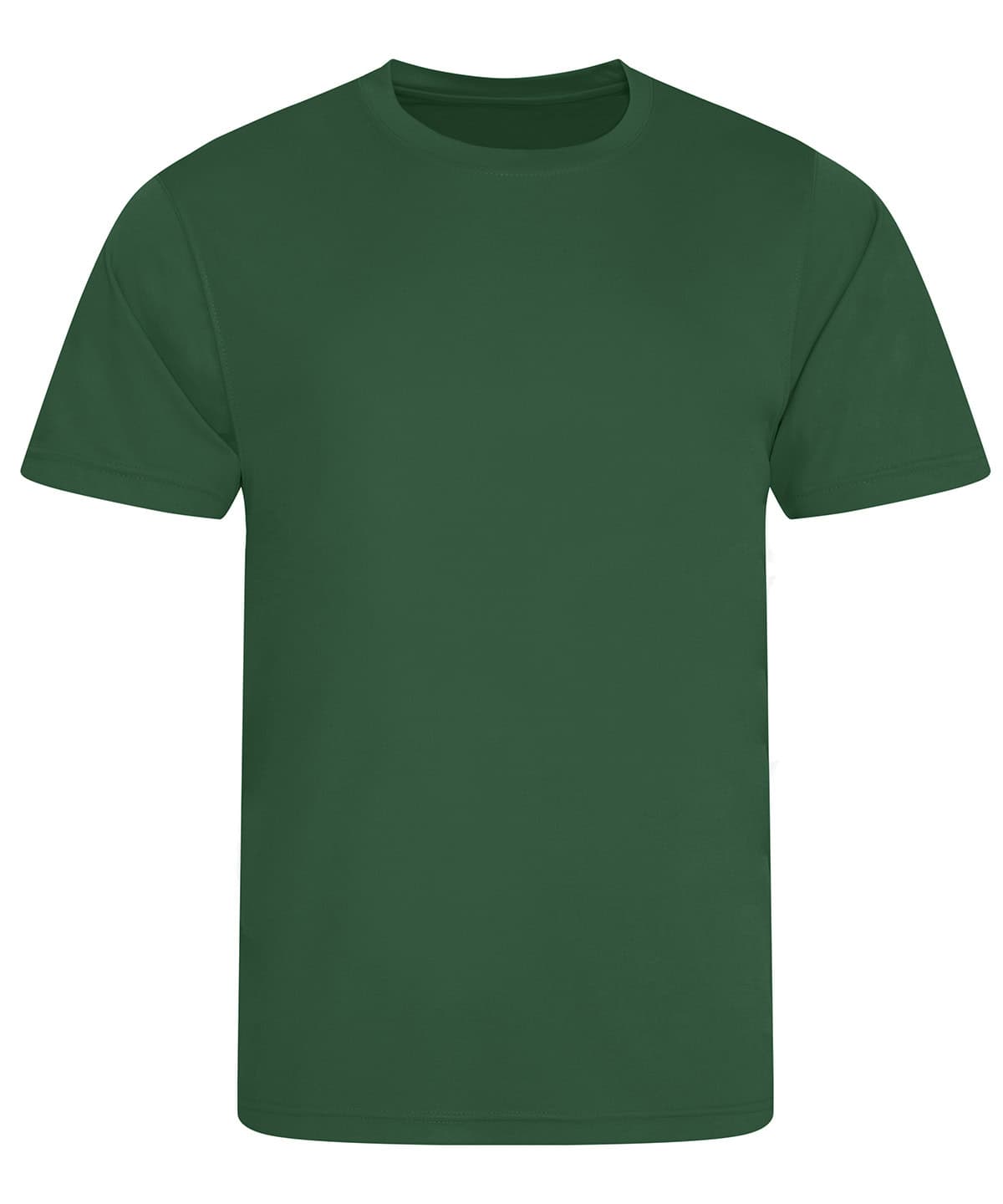 Embroidery and printing on custom T-shirts in Bottle Green colour. Perfect for casual wear and promo.