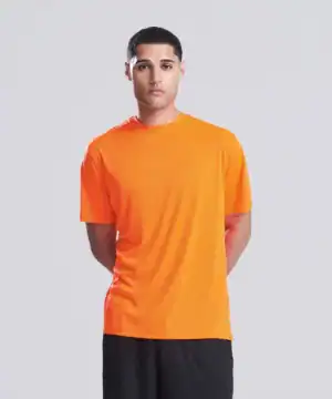Bright orange Cool Smooth T-shirt, casual wear for men, JC020 model.