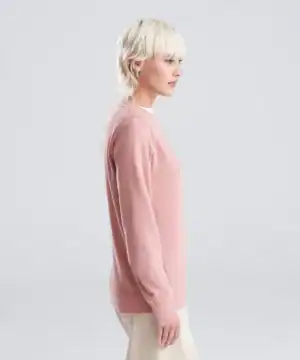 Soft pink AWDis women's sweatshirt with embroidery and printing options.