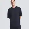 Black Signature heavyweight T-shirt with JT120 embroidery, casual men's apparel.