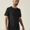Quality black pro wicking t-shirt for sports and activewear. Custom embroidery and printing options.