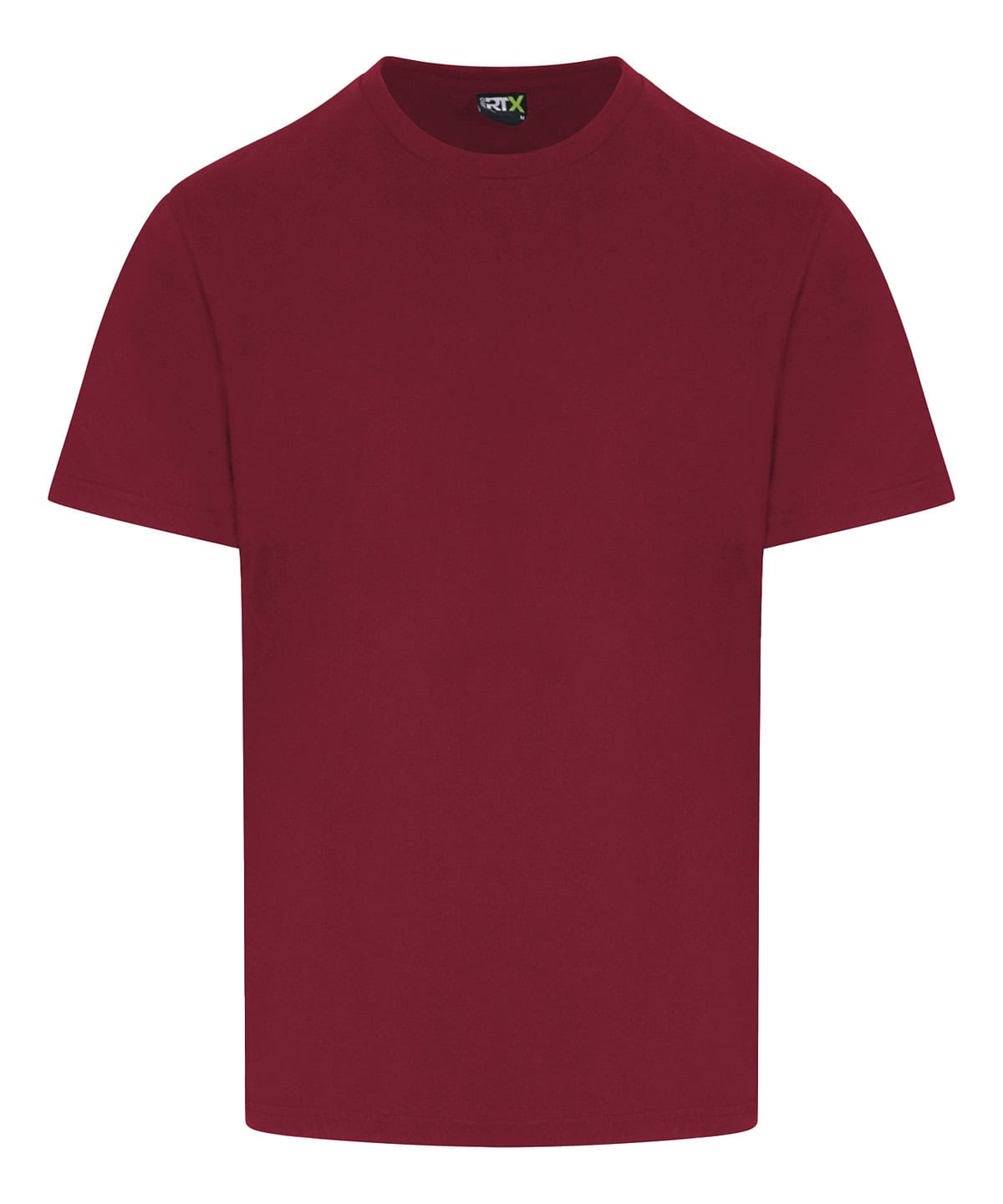Burgundy RX151 pro T-shirt with embroidery and printing, XS size, casual wear.