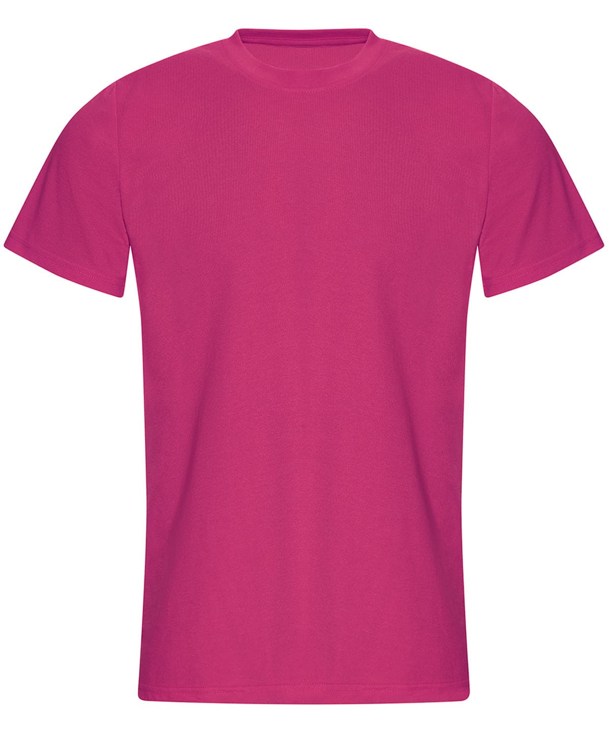 Vibrant pink print t-shirt suitable for custom embroidery, printing, and promotional merchandise, XS size.
