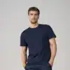 Navy blue pro T-shirt RX151, ideal for embroidery and printing, showcasing quality fabric and profes.