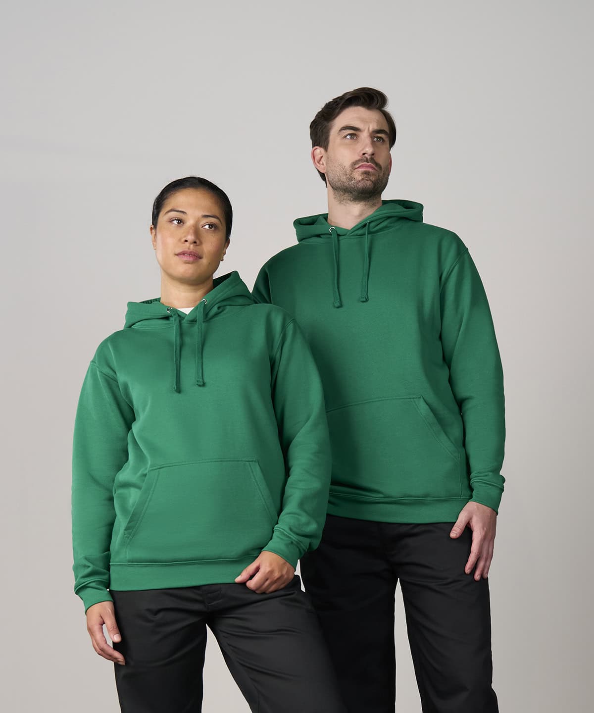 Comfortable green embroidered hoodie for casual wear.