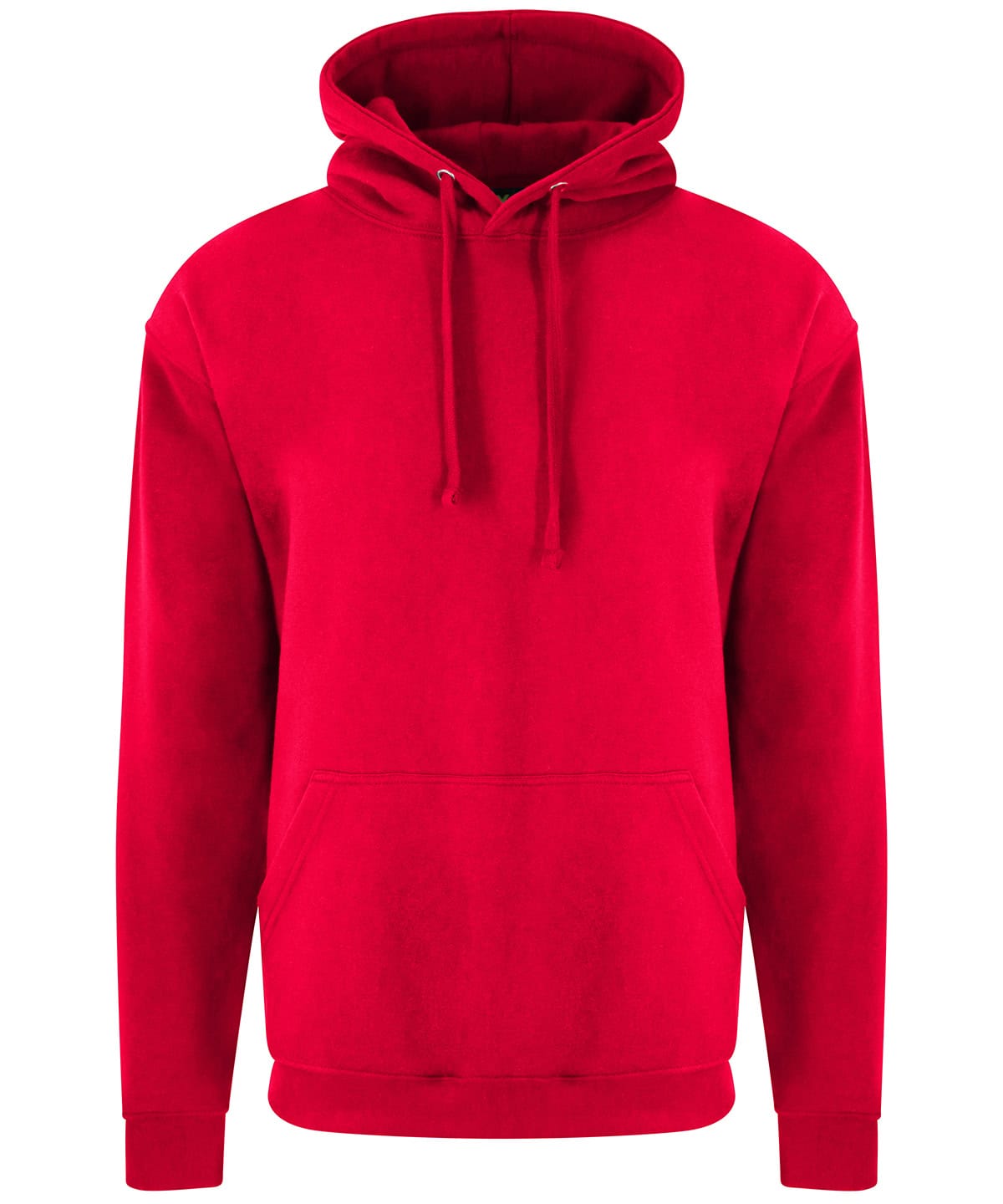 Red Pro hoodie with embroidery and printing options.