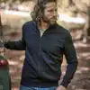 Full-zip fleece cardigan suitable for outdoor wear and branding.