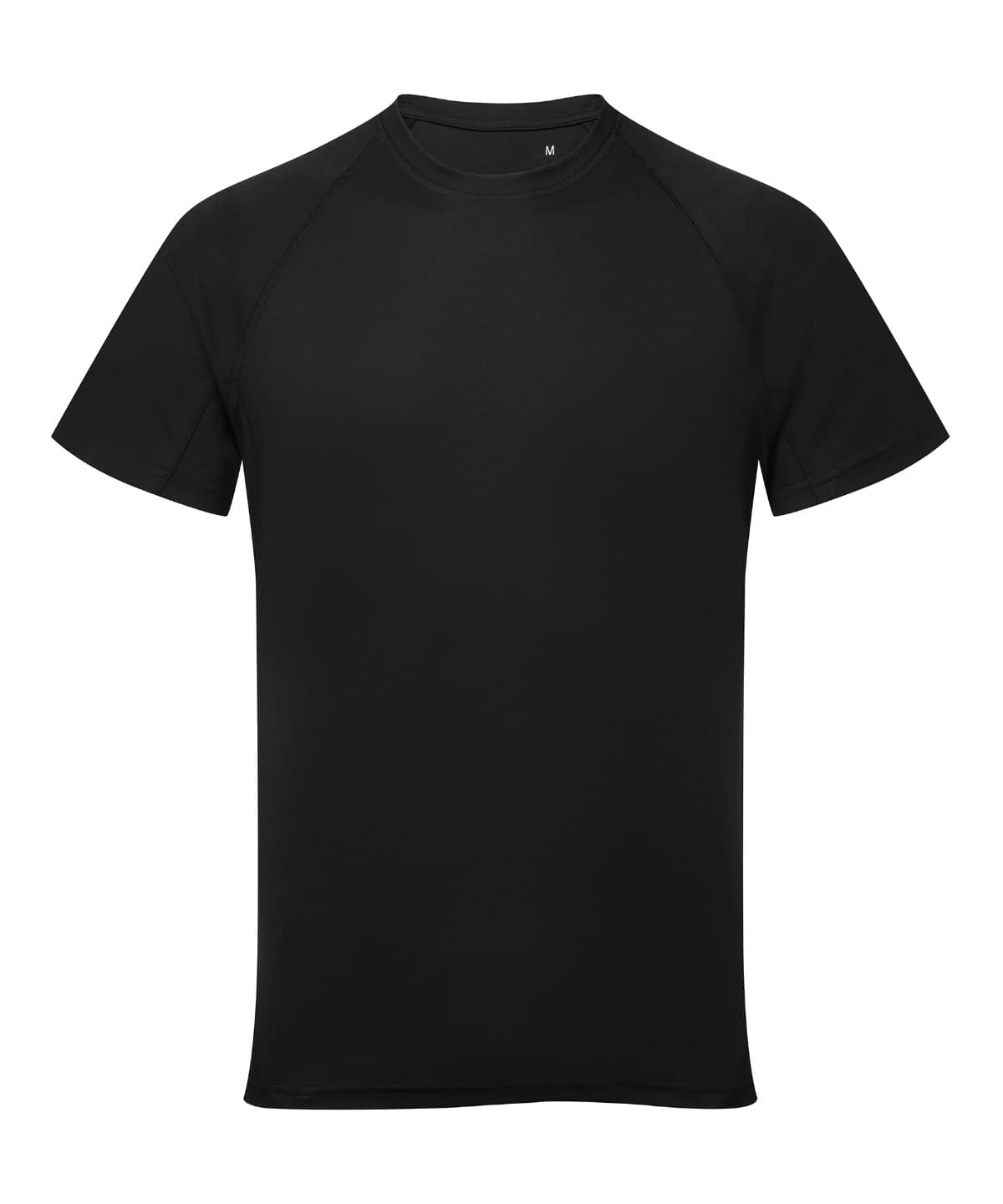 Black TriDri panelled technical T-shirt for sports and activewear.