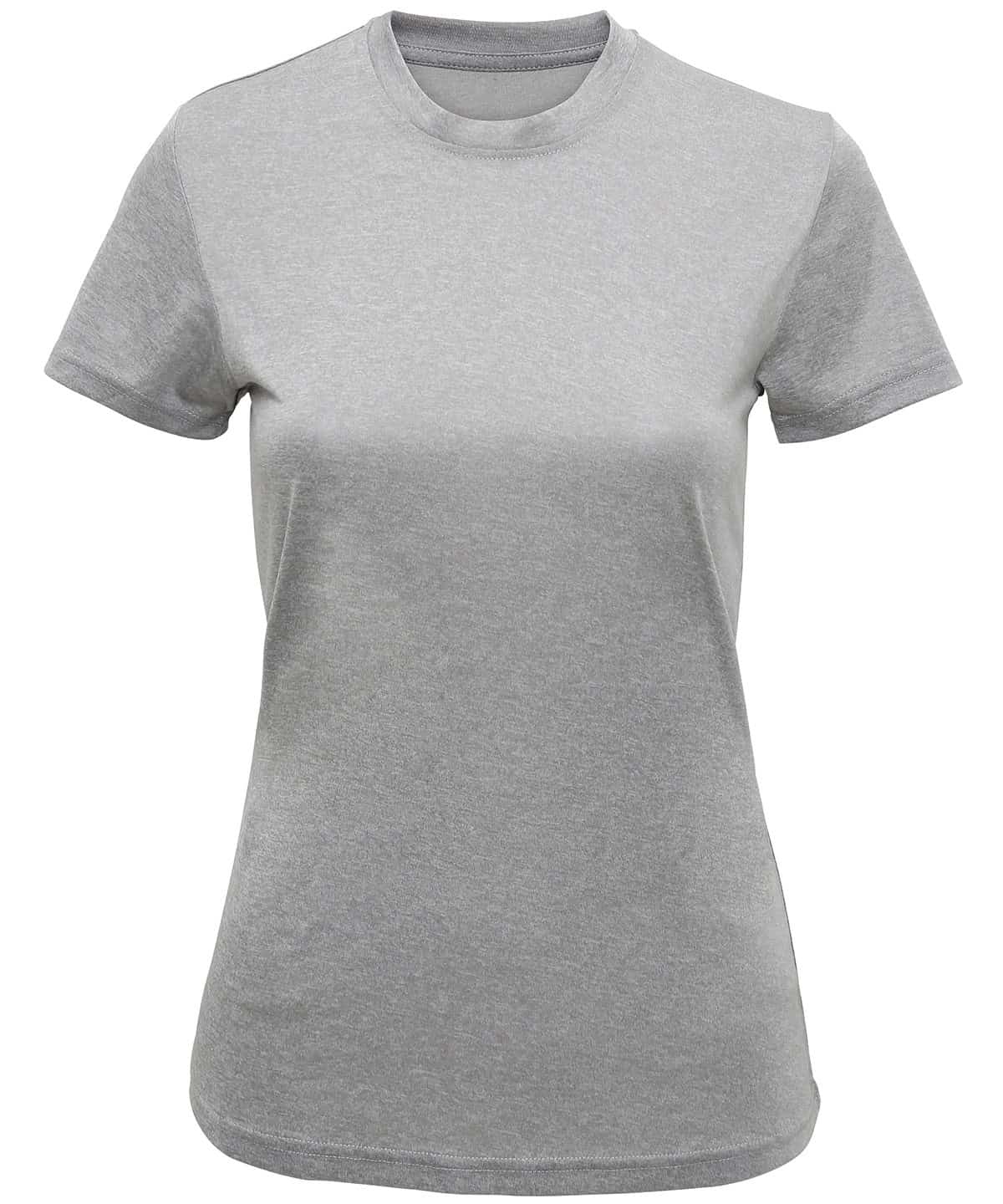 Recycled performance T-shirt for women, lightweight and eco-friendly, ideal for sports and casual we.