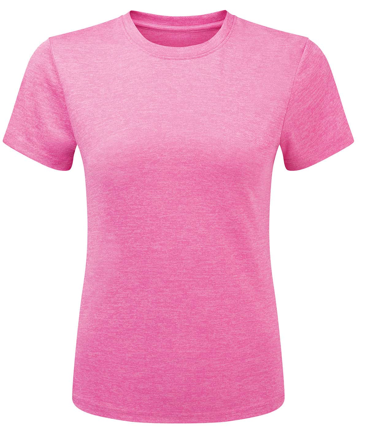 Recycled pink T-shirt with Ion-Charge technology, eco-friendly and comfortable.