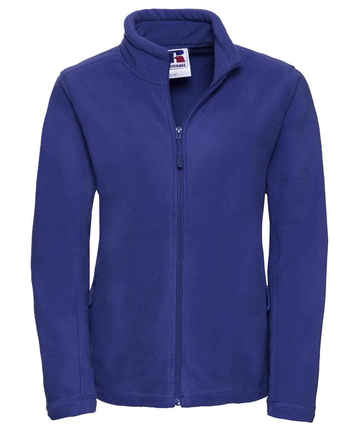 Zip outdoor fleece jacket in Bright Royal, size XS, perfect for outdoor activities and casual wear.
