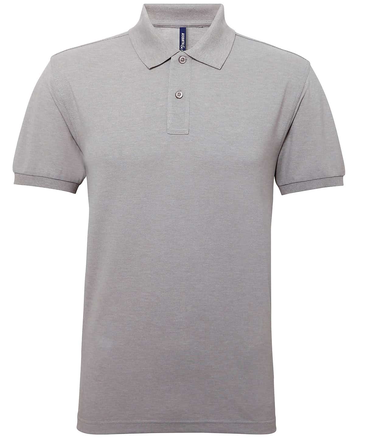 Polycotton blend polo shirt with classic collar and button placket, ideal for customised embroidery.