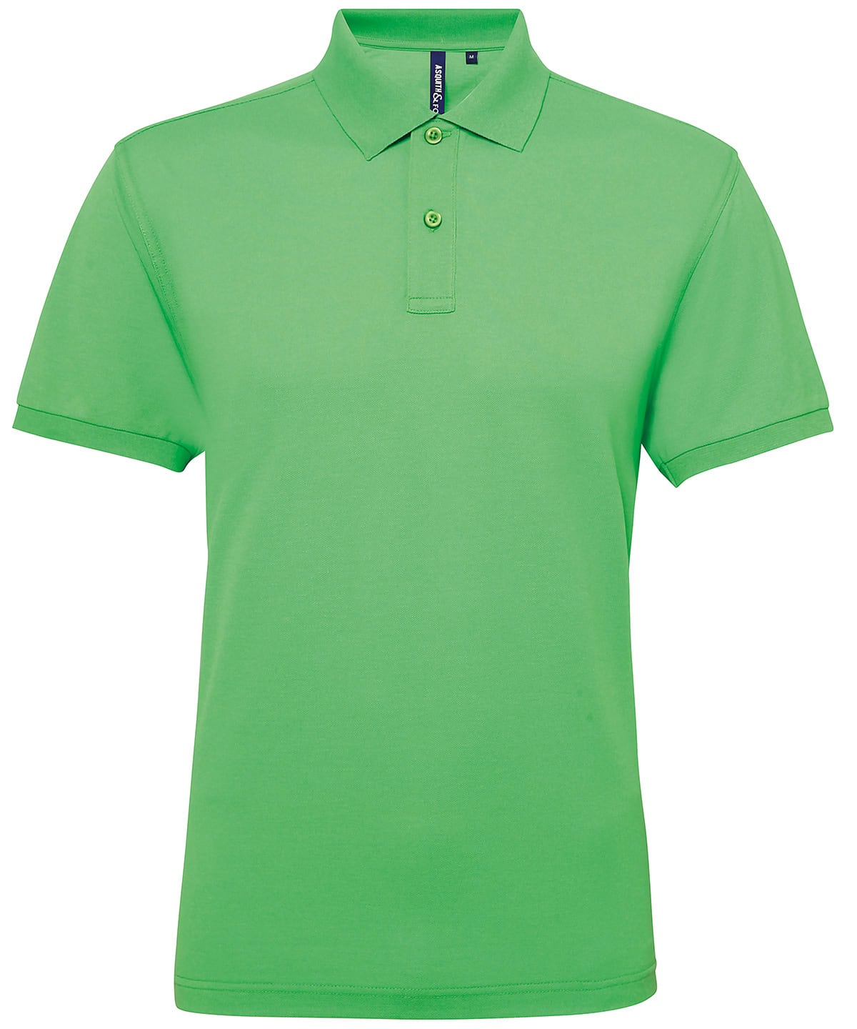 Lime polycotton polo shirt for branding and embroidery, size small.