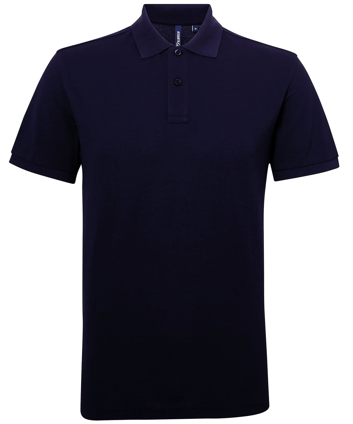 Polycotton blend polo shirt in navy with classic collar and button placket. Perfect for custom embro.