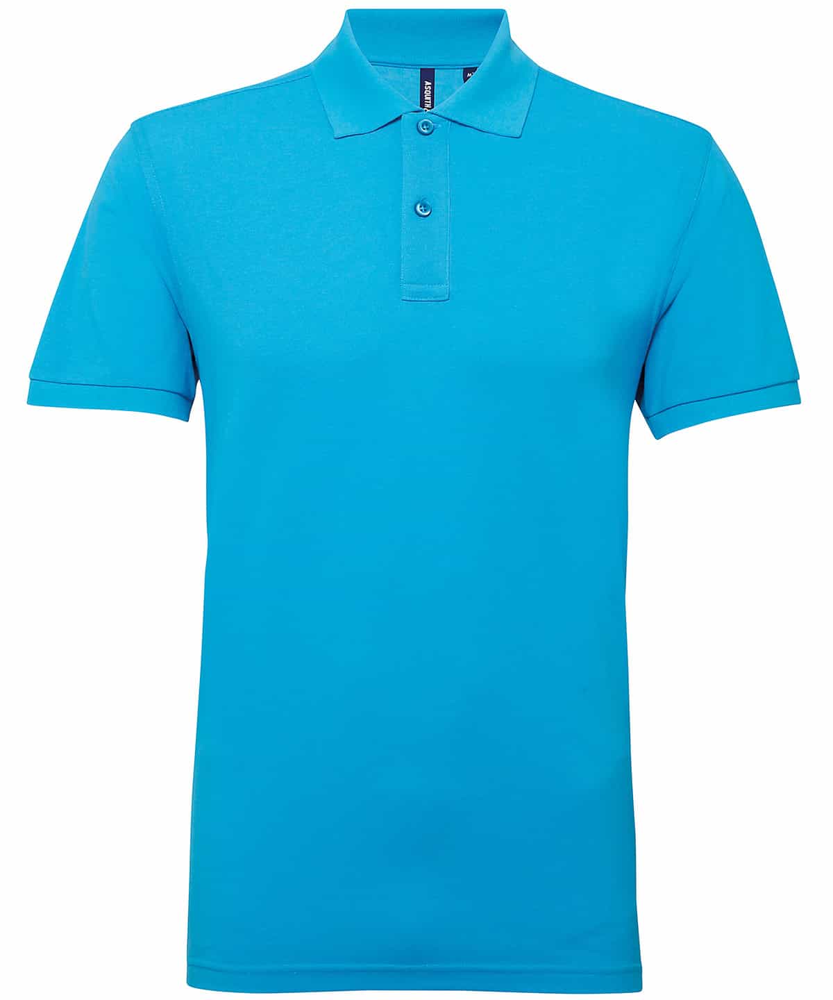 Polycotton blend polo shirt with turquoise colour, size S, ideal for custom embroidery and printing.