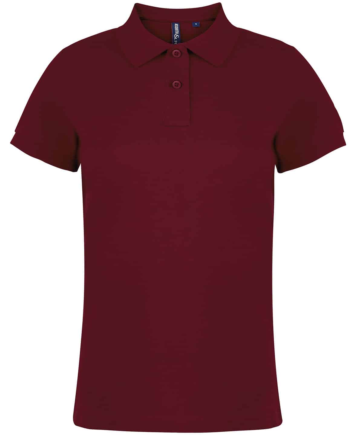 Polo shirt in burgundy with classic fit, ideal for embroidery and printing. Perfect for customised w.