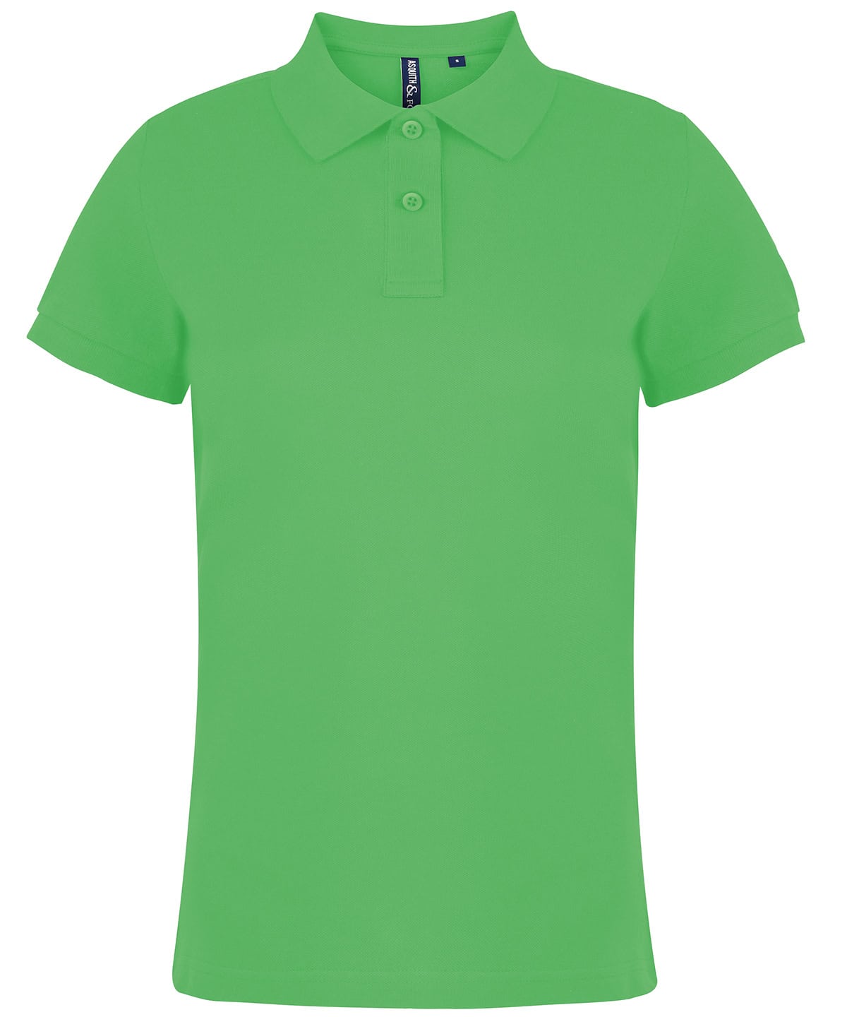 Ladies classic fit polo shirt in lime green, size XS. Perfect for custom embroidery and printing.