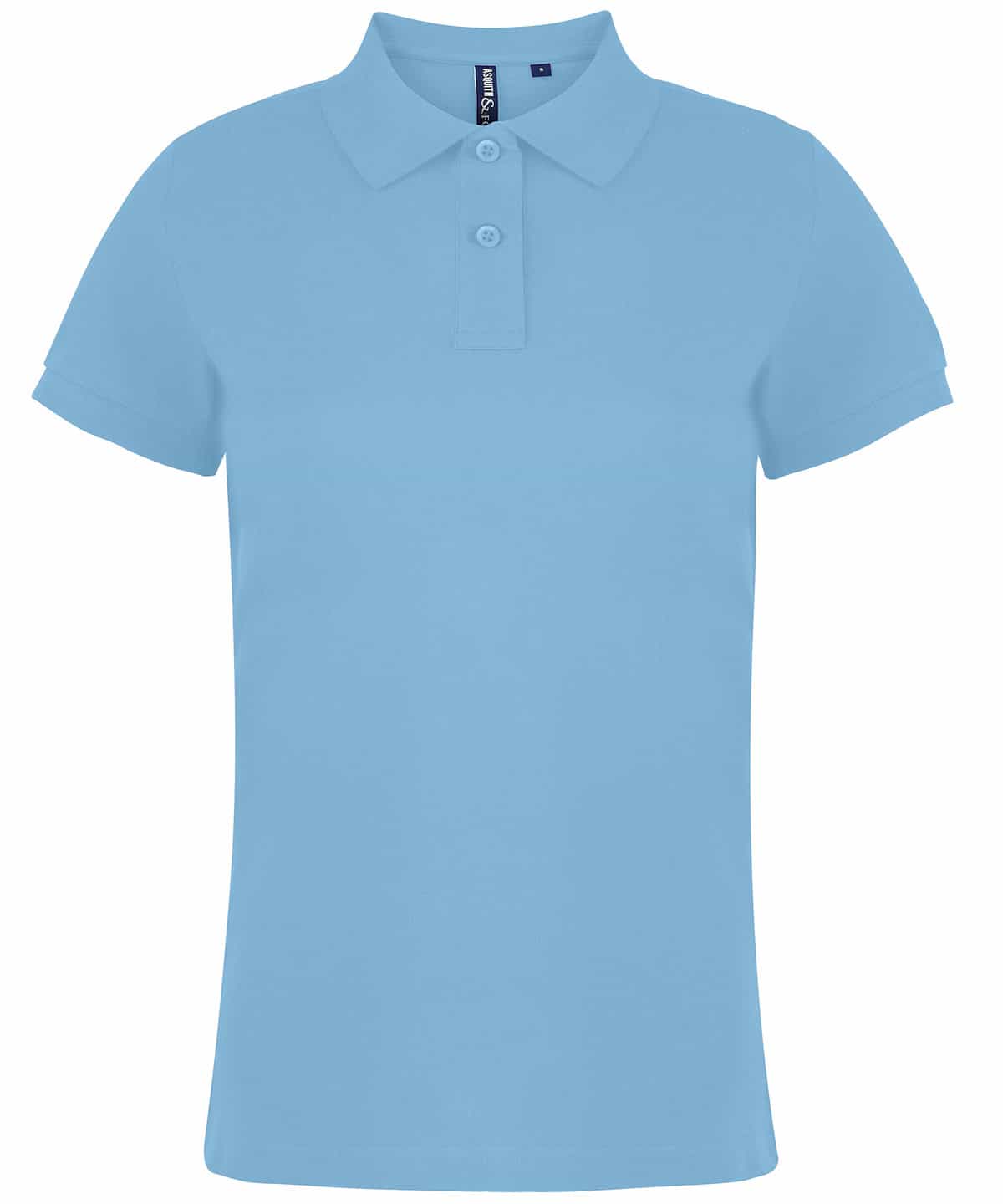 Polo shirt in Sky blue, perfect for casual and corporate wear. Embroidered with high-quality printin.
