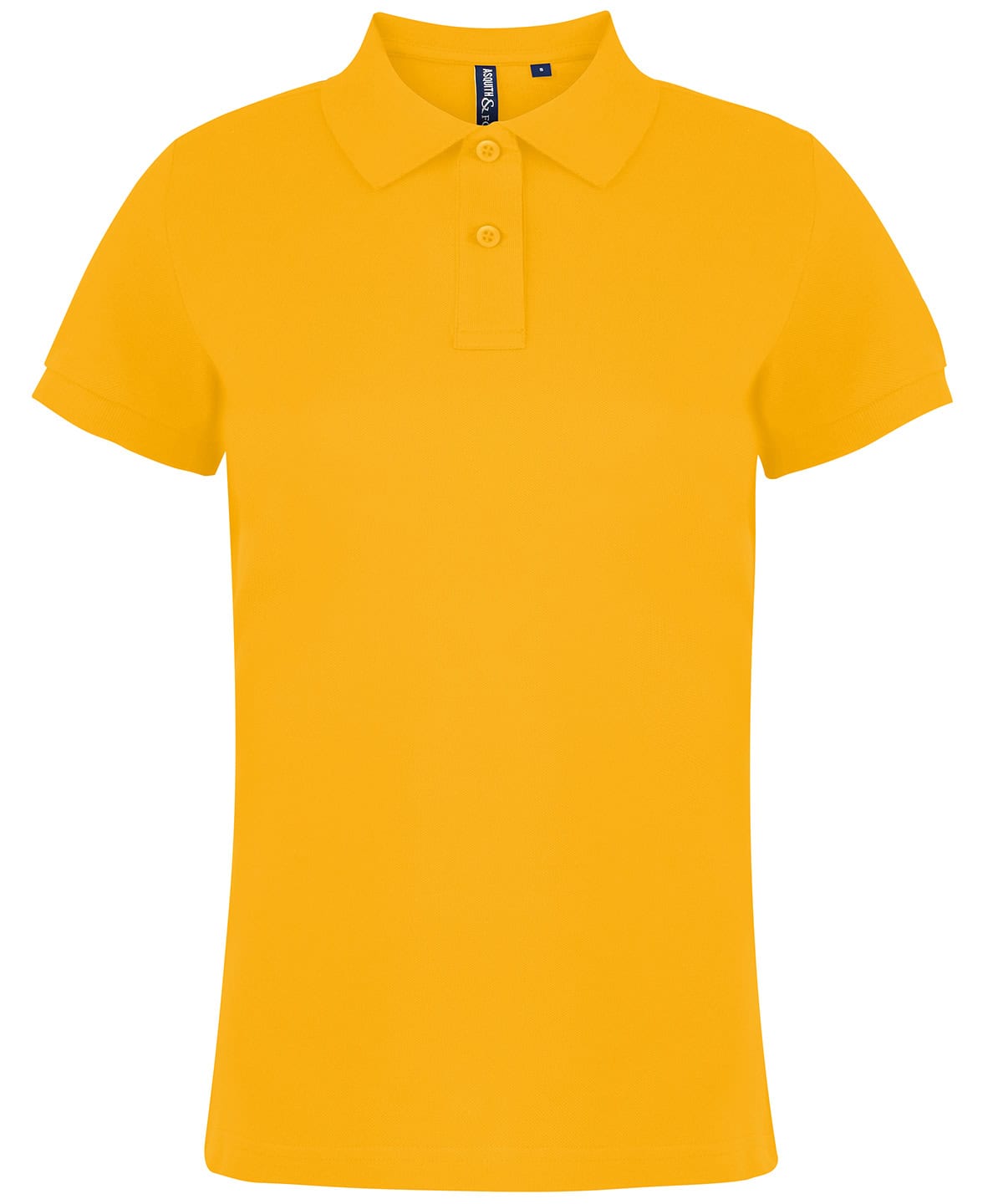 Ladies classic fit polo in sunflower yellow, size XS. Perfect for embroidery and printing. High-qual.