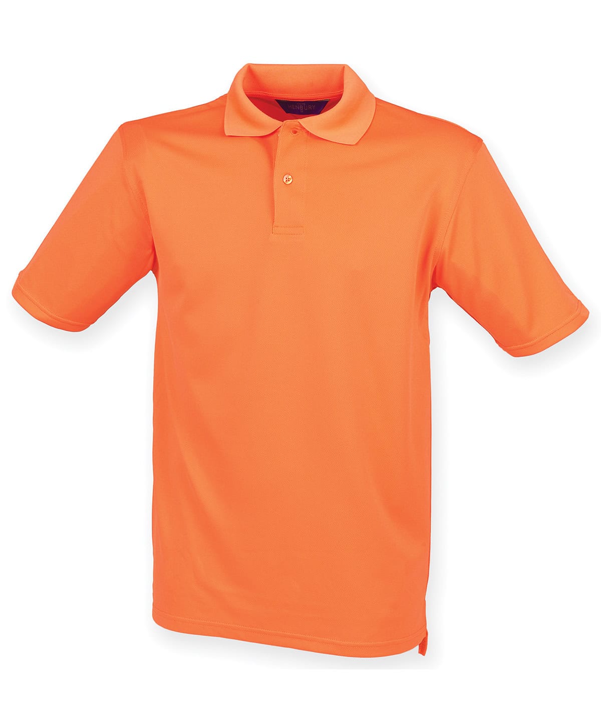 Bright orange polo shirt with embroidery and printing options for custom branding. Perfect for sport.