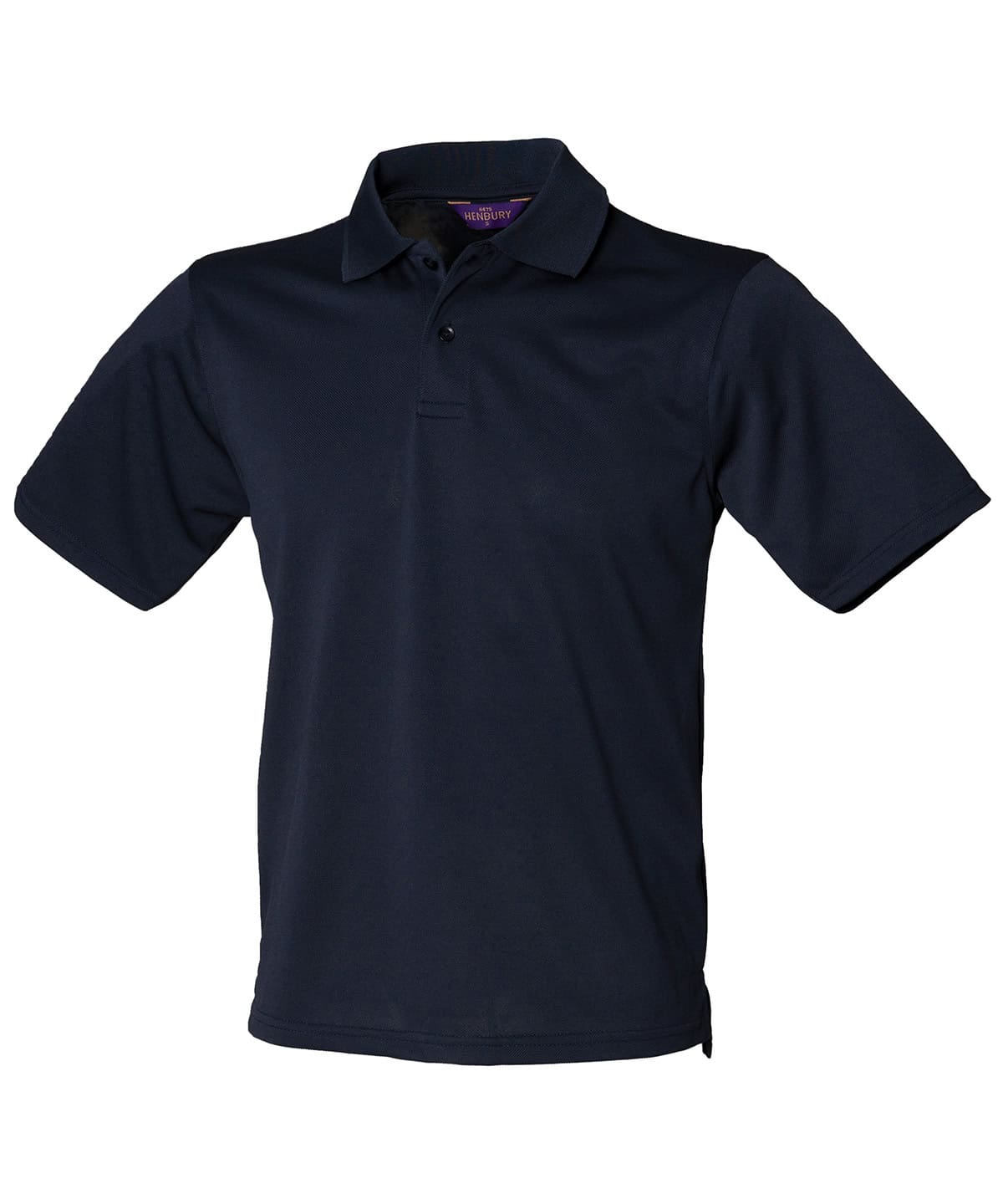 Navy Coolplus polo shirt HB475, ideal for custom embroidery and printing. Perfect for corporate or t.