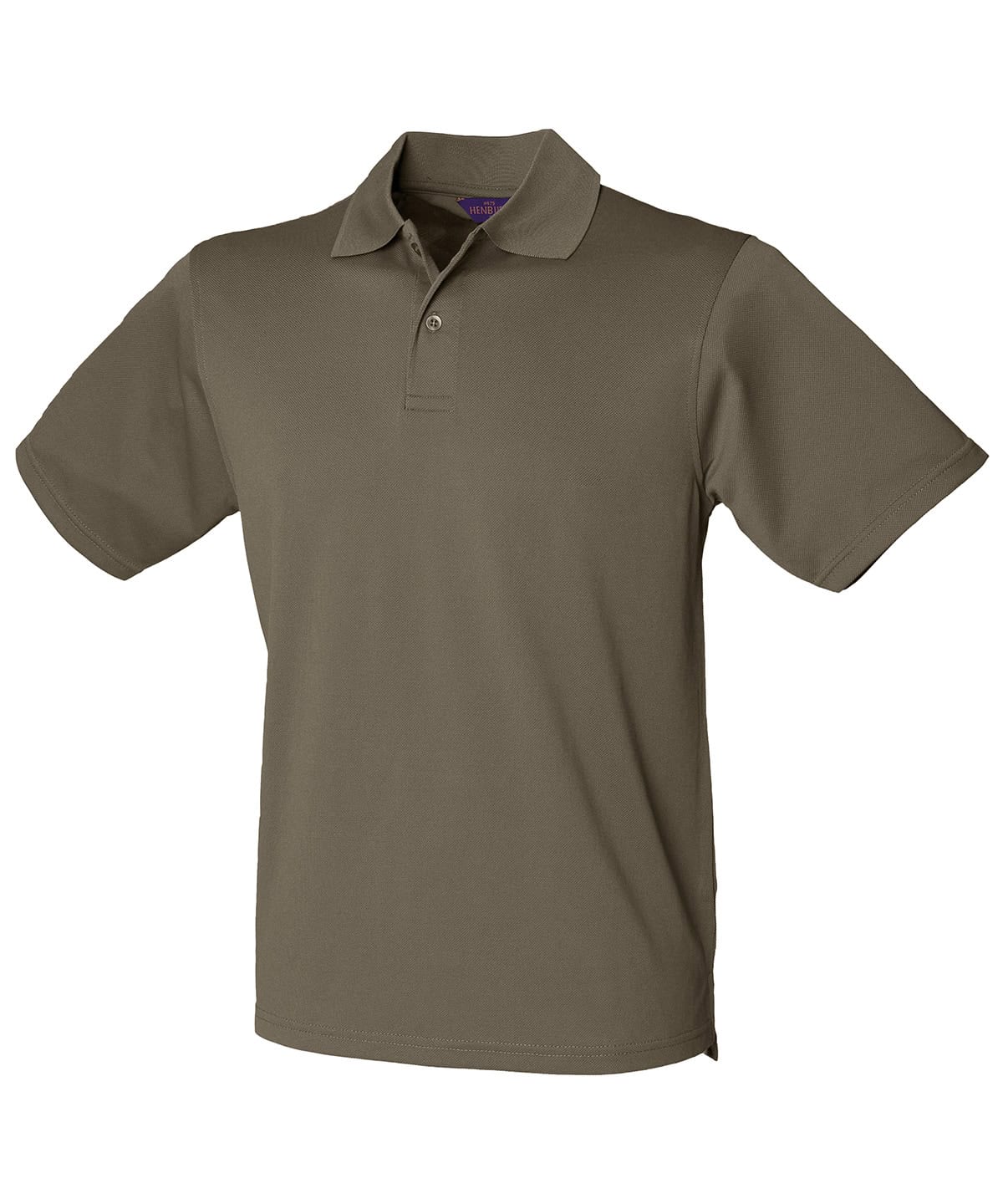 Olive green Coolplus polo shirt HB475, XS size, ideal for custom embroidery and printing.