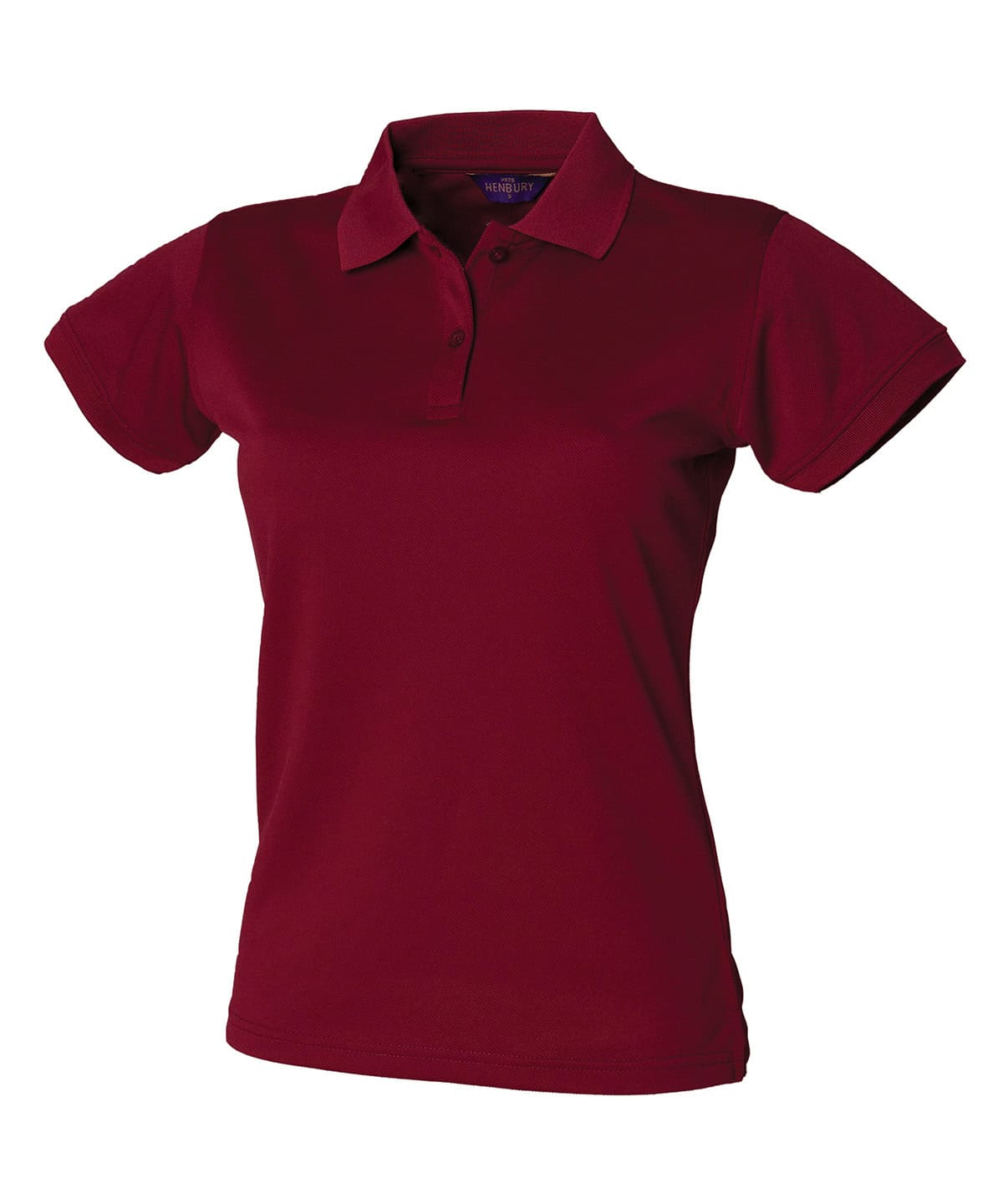 Ladies Coolplus polo shirt in burgundy, size XS, ideal for custom embroidery and printing.