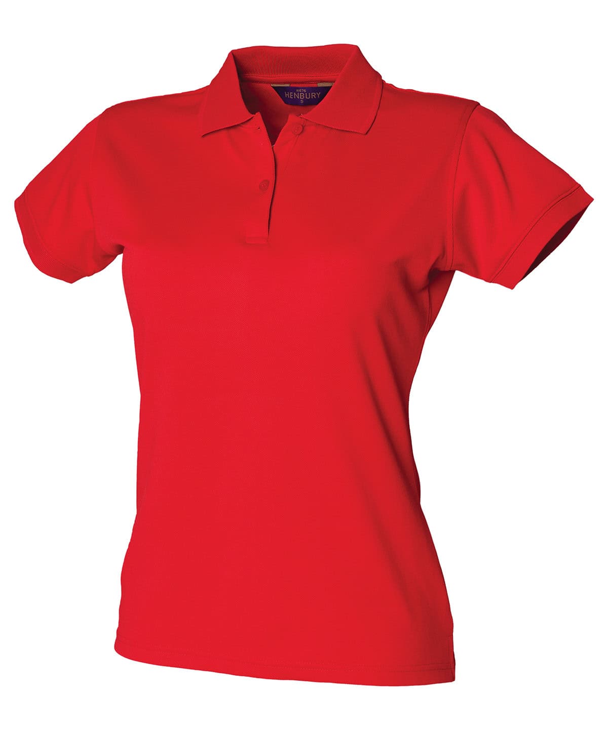 Ladies Coolplus polo shirt in vibrant red, perfect for sports and casual wear. Comfortable, breathab.