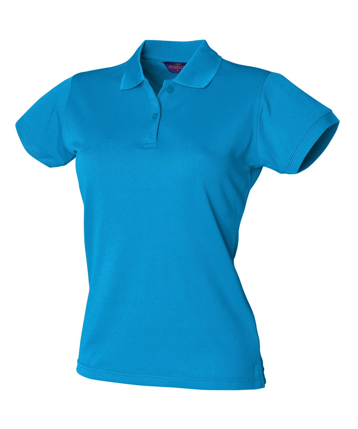 Ladies Coolplus polo shirt in vibrant sapphire blue, perfect for custom embroidery and printing. Com.