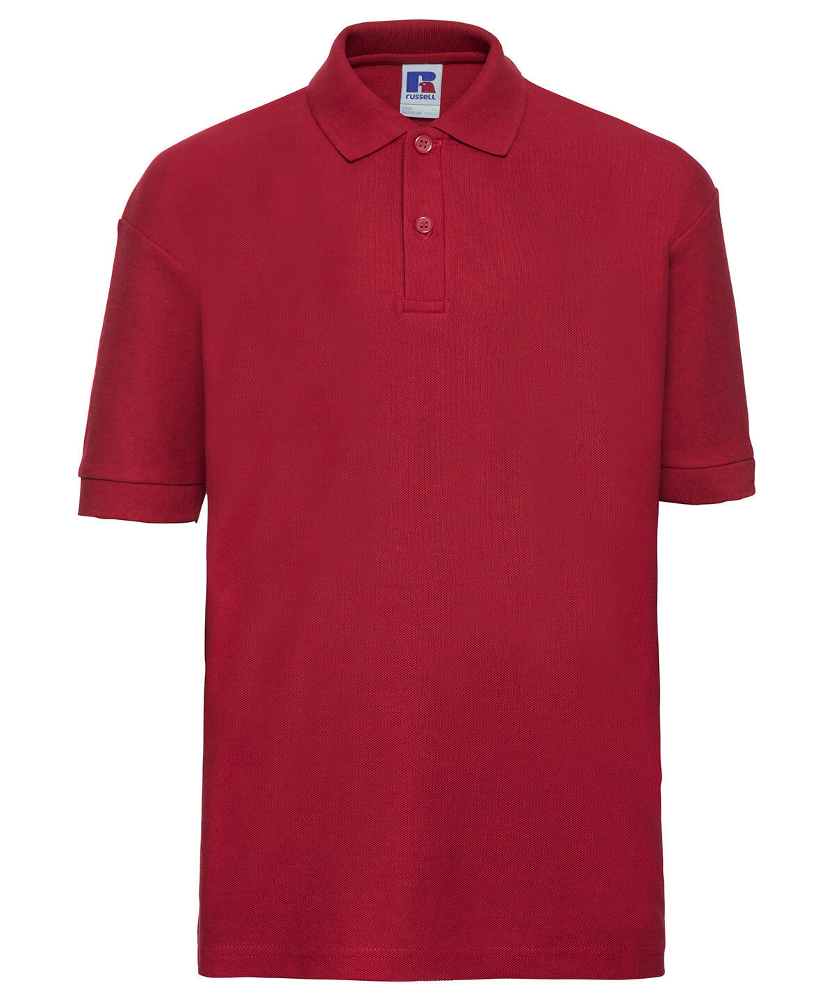 Bright red kids polo shirt for boys aged 1/2 years, perfect for school uniforms and casual wear.