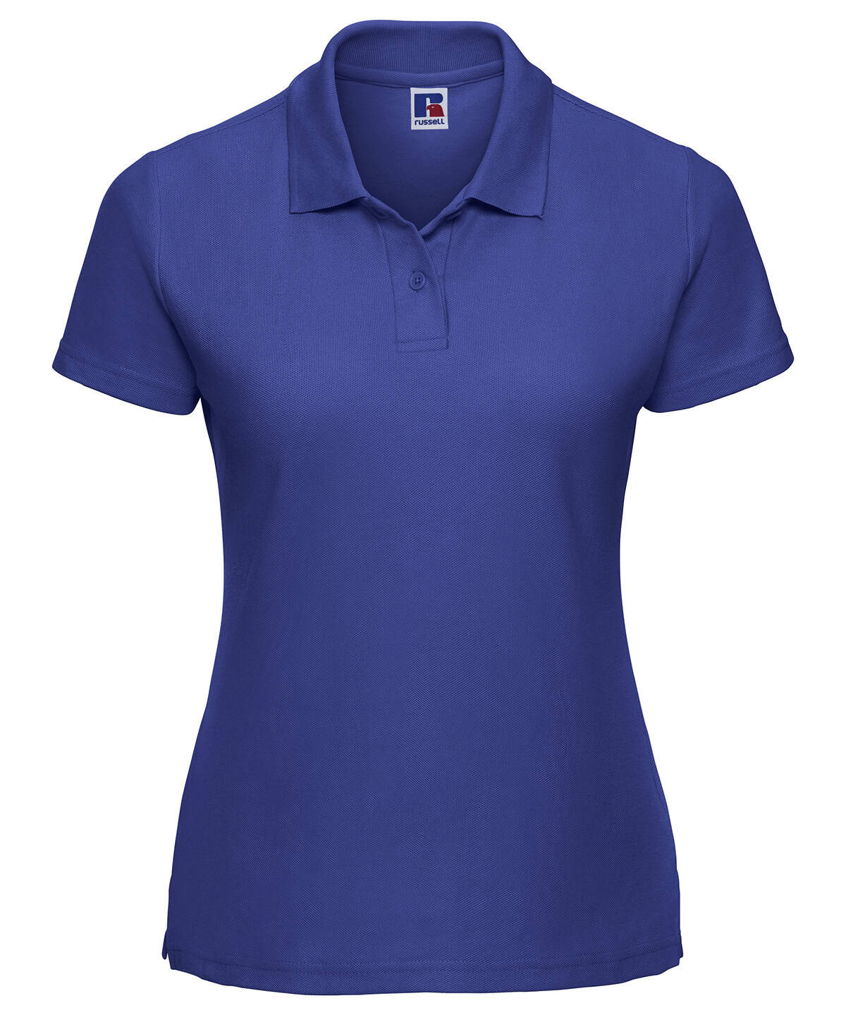 Ladies bright royal polycotton polo with embroidery and printing options.
