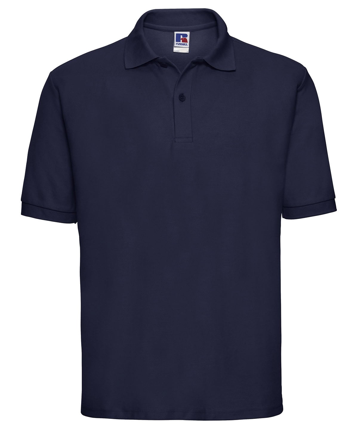 Polycotton polo shirt in French Navy, perfect for casual or corporate wear, embroidered and printed.