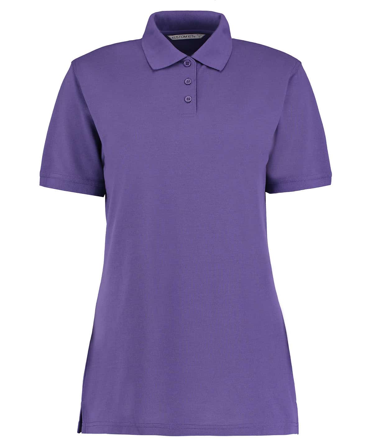Ladies Klassic polo shirt in vibrant purple, made with superwash fabric for durability and comfort.