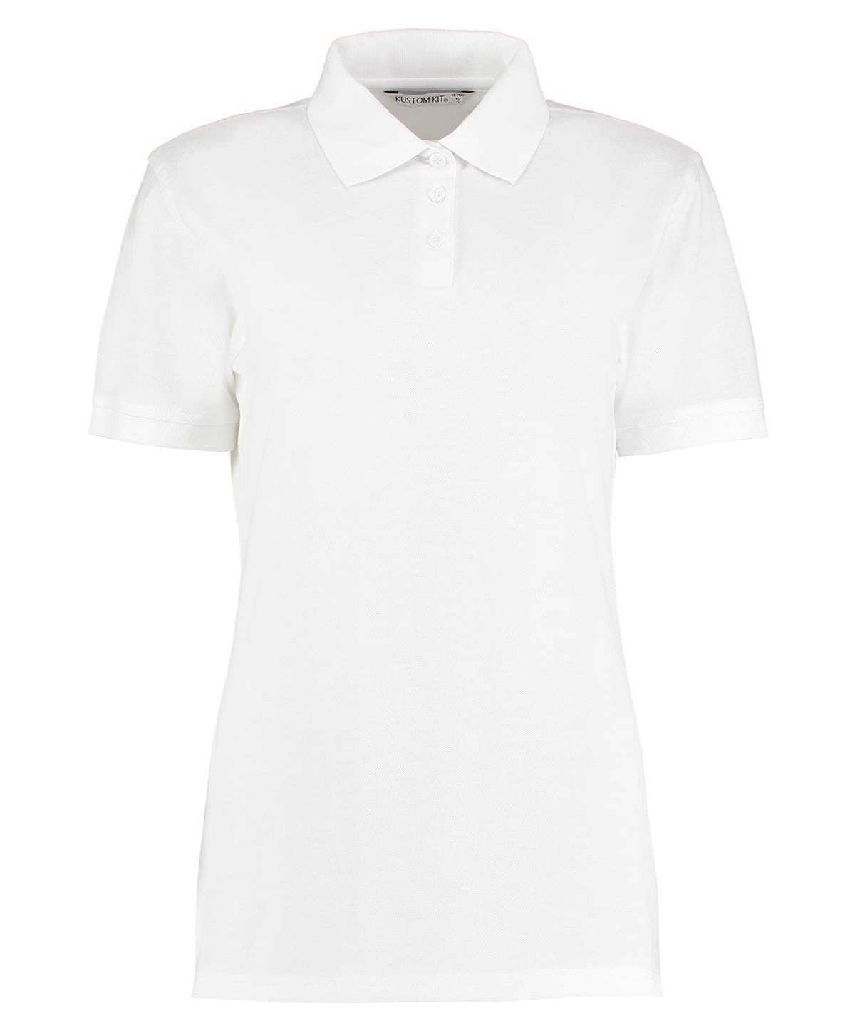 White Ladies Klassic Polo shirt with embroidery and printing options.