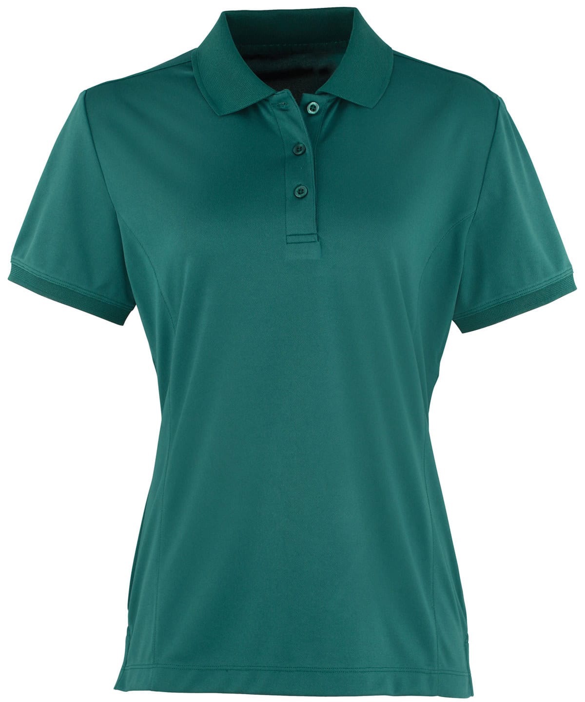 Ladies Coolchecker piqué polo shirt in Bottle, XS, perfect for custom embroidery and printing.