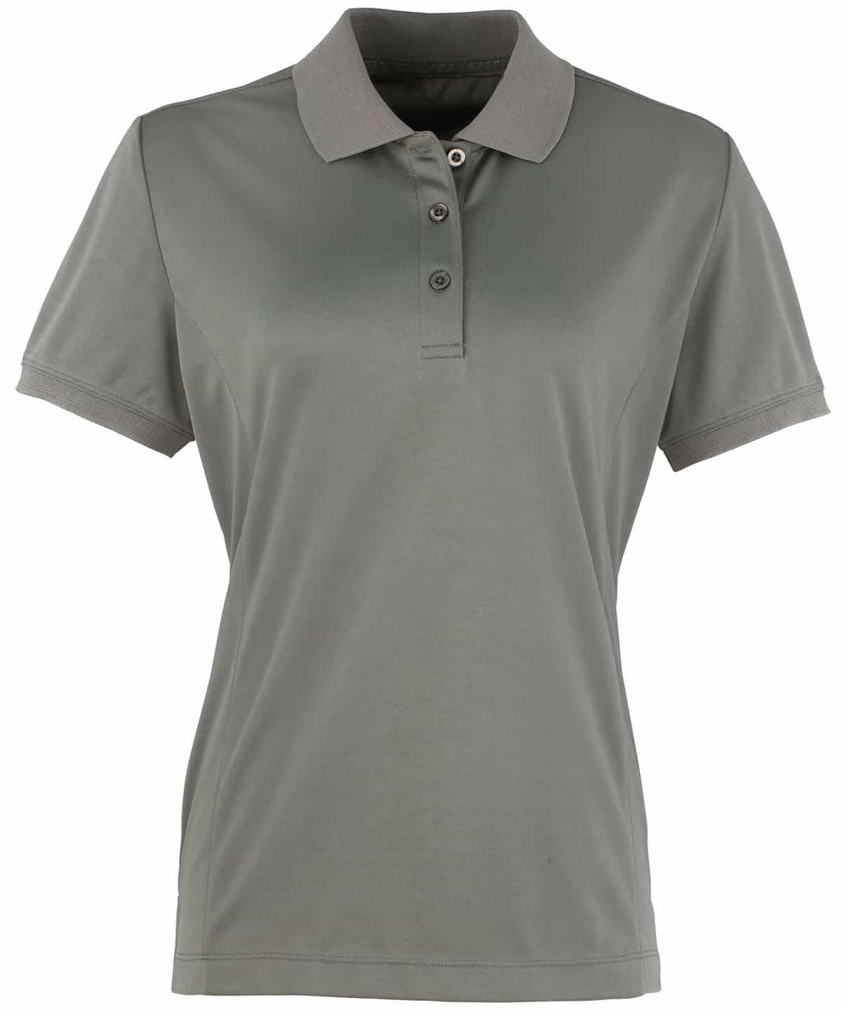 Piqué polo shirt in dark grey, ideal for embroidery and printing, perfect for corporate or casual we.