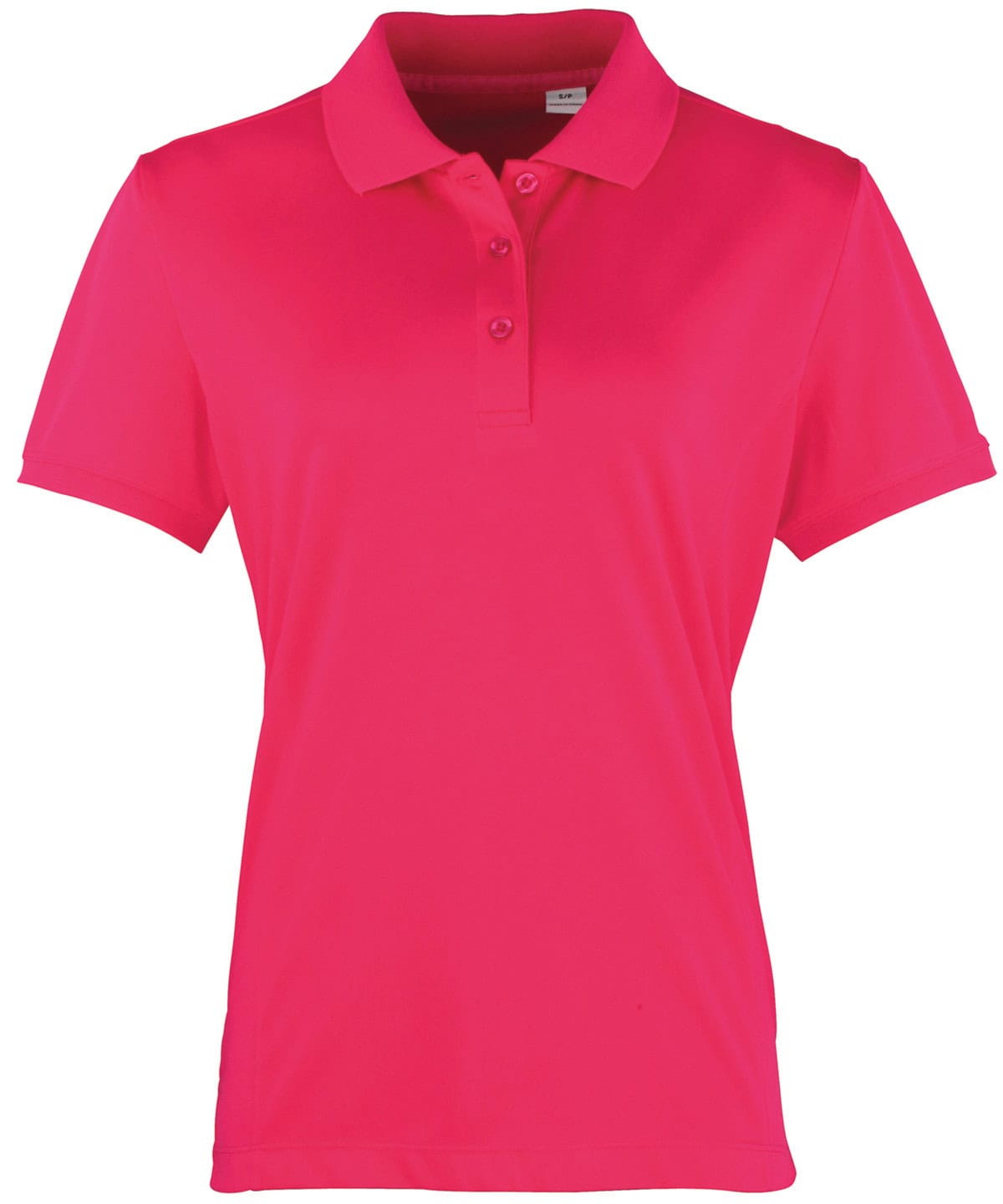 Ladies pink piqué polo shirt ideal for embroidery and printing, size XS, stylish and comfortable.