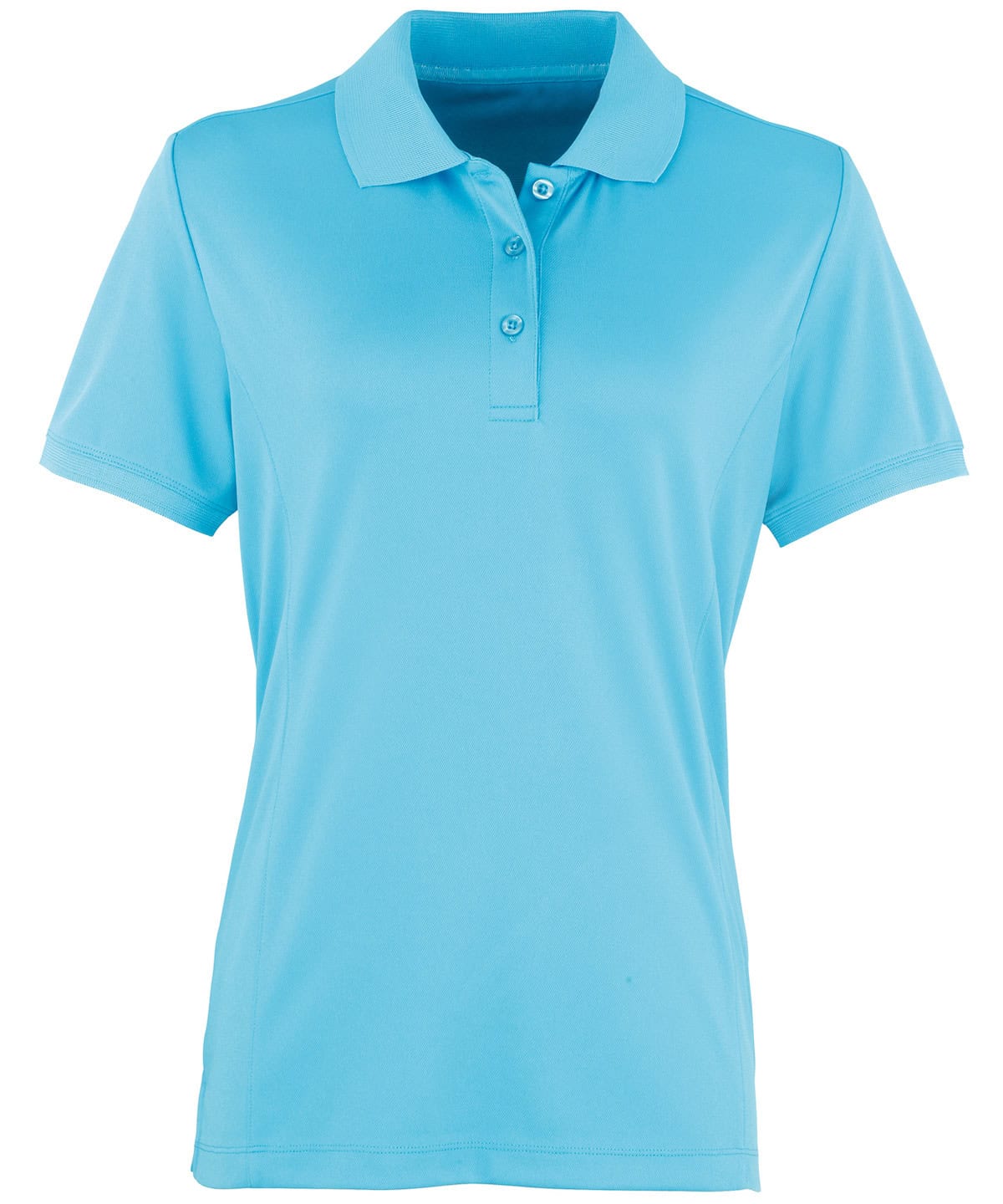 Embroidered turquoise polo shirt for women, perfect for casual or sportswear, featuring high-quality.