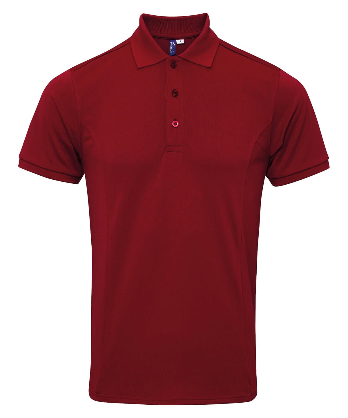 Polo shirt in Burgundy with embroidery and printing options, perfect for custom team or corporate ap.