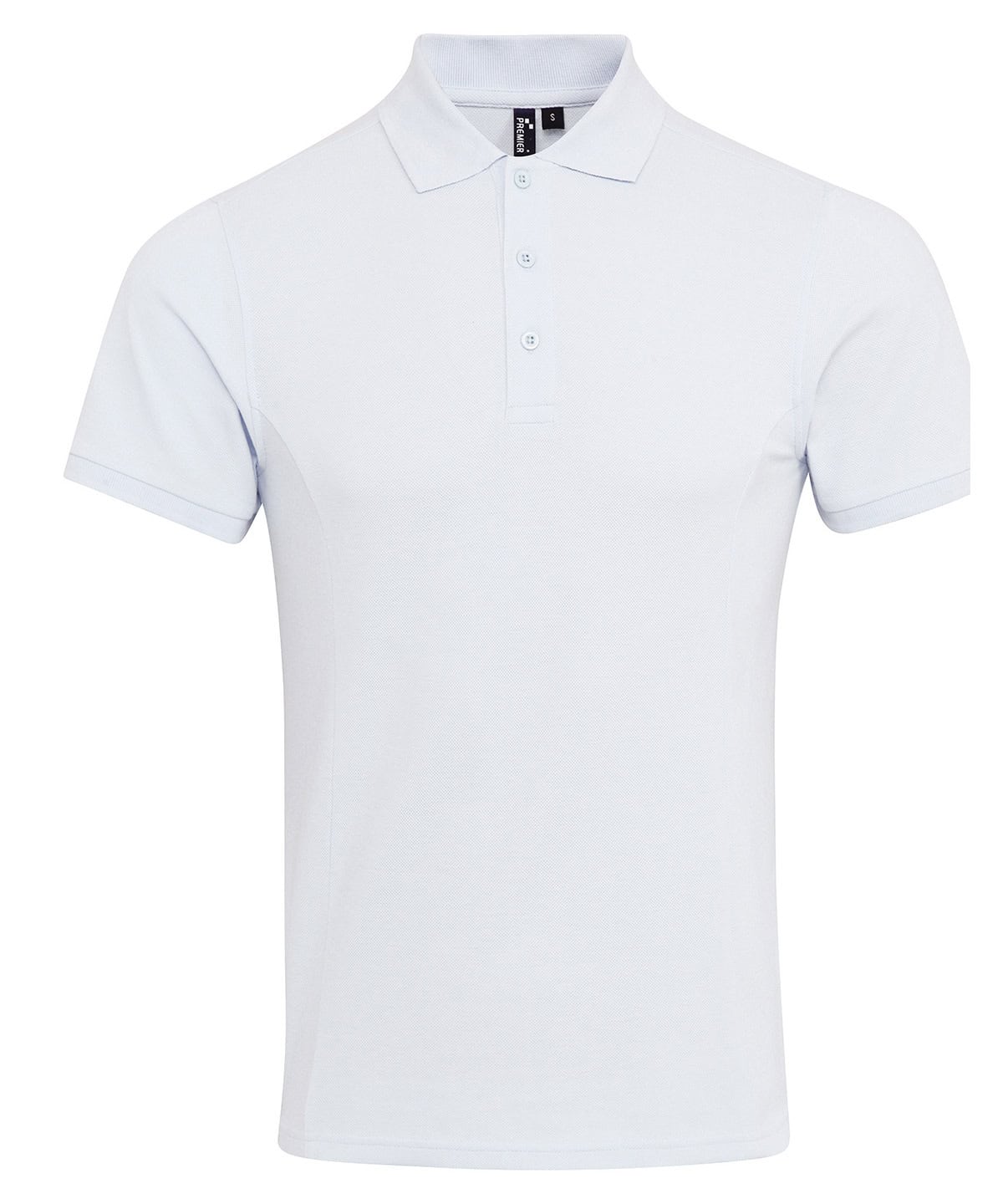 White Polo Shirt with Embroidered Logo for Custom Printing.