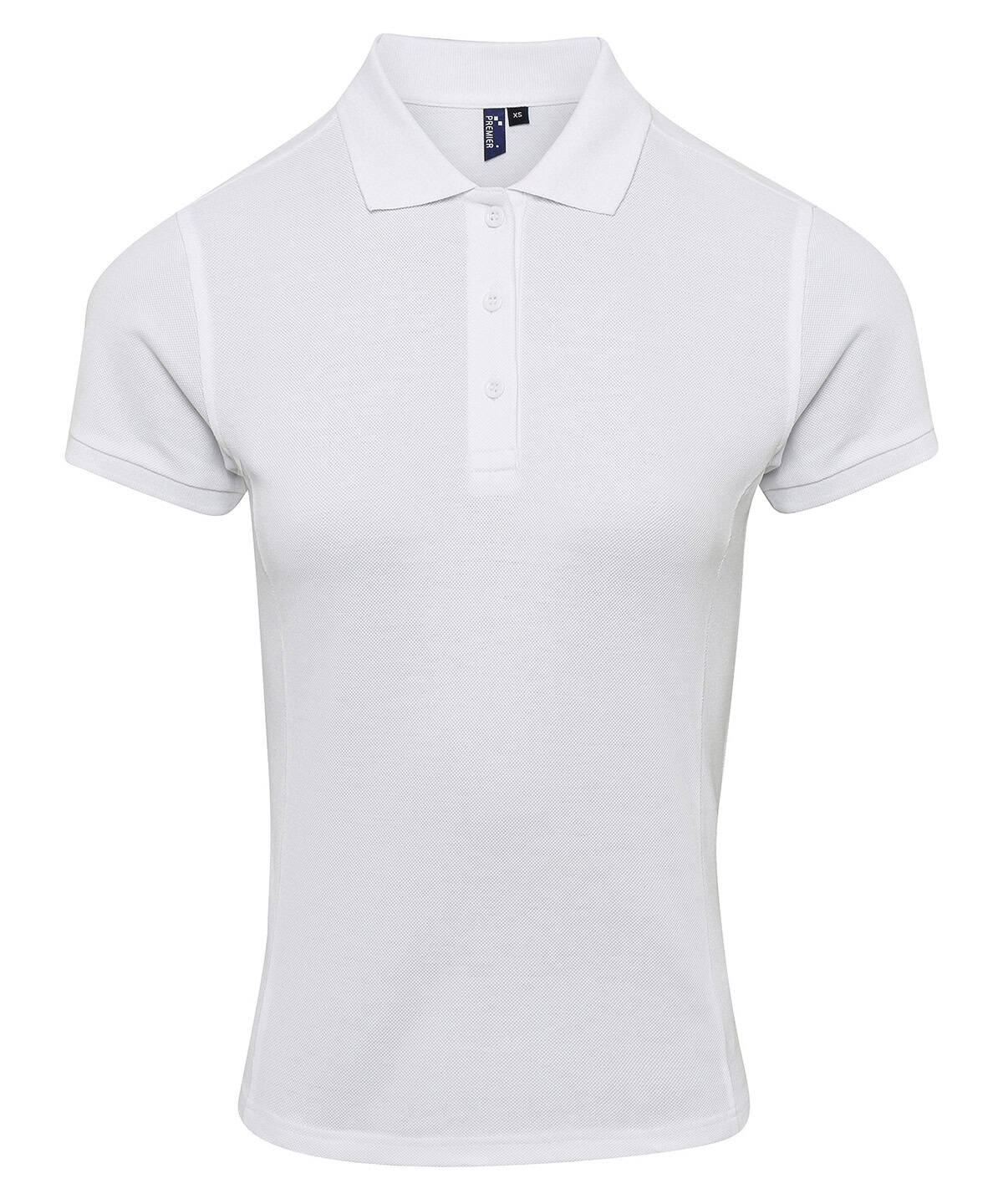 White Ladies Coolchecker polo shirt for embroidery and printing. Perfect for custom branding and pro.