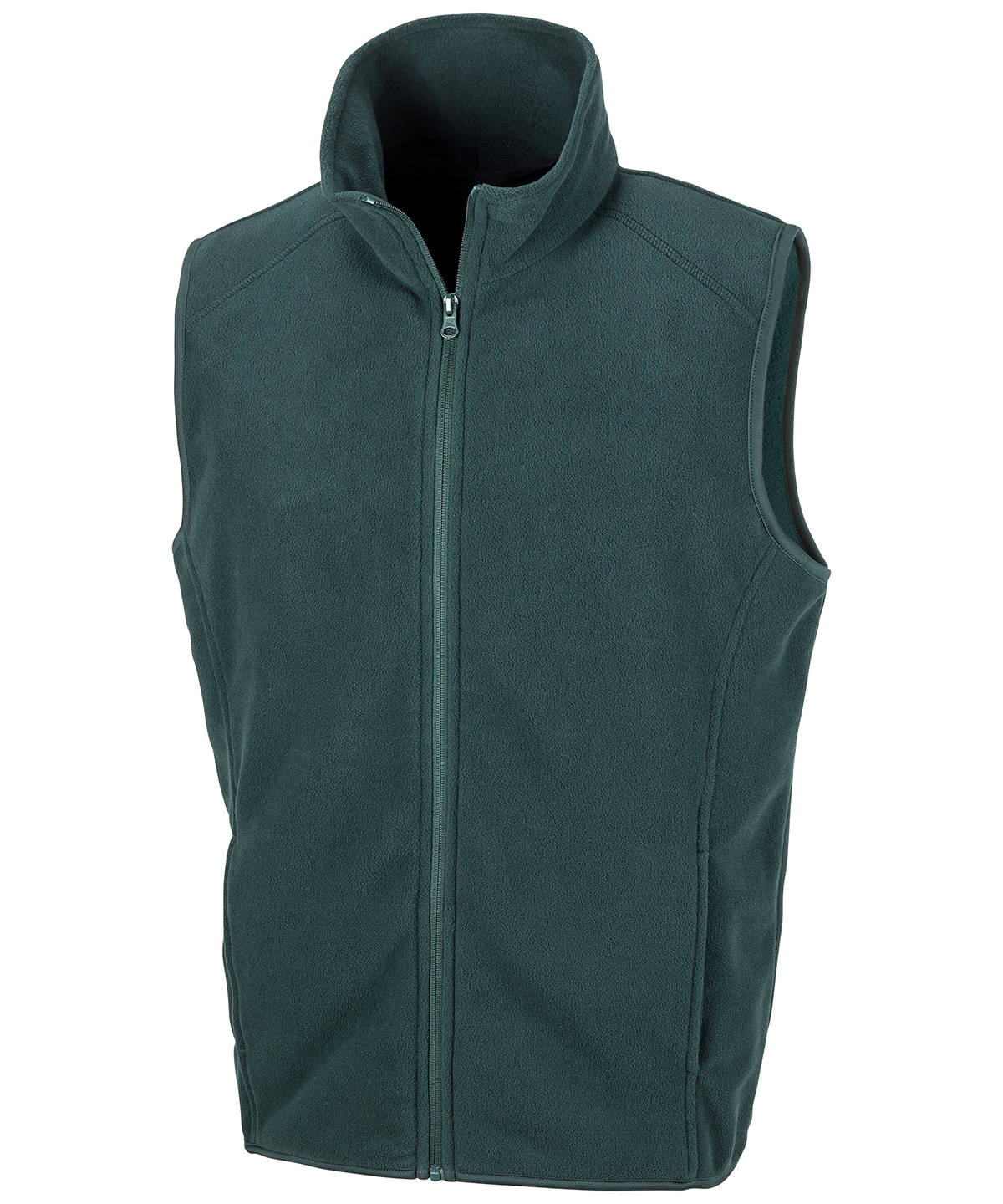 Microfleece embroidery vest in forest green, XS size. Perfect for custom printing and embroidery.