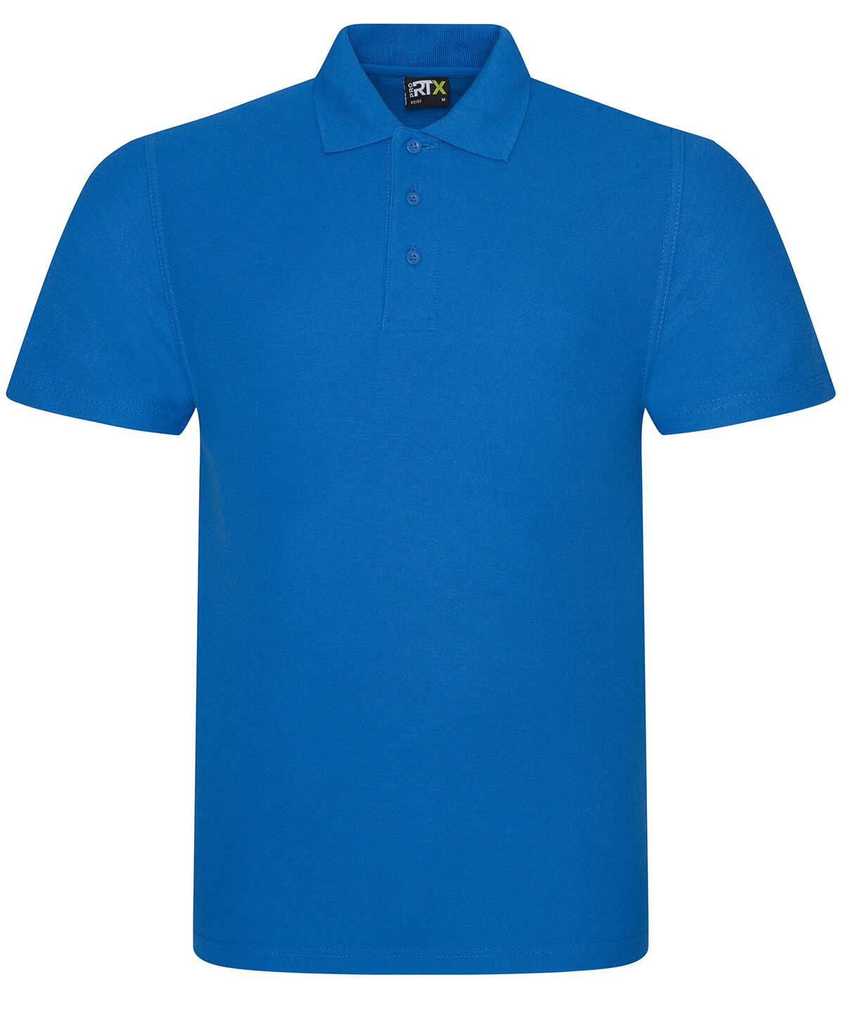 Embroidery polo shirt in vibrant sapphire blue, perfect for custom printing and branding.