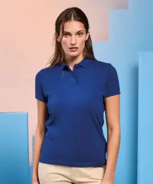 Polycotton blend polo shirt for women, ideal for embroidery and printing. Perfect for promotional an.