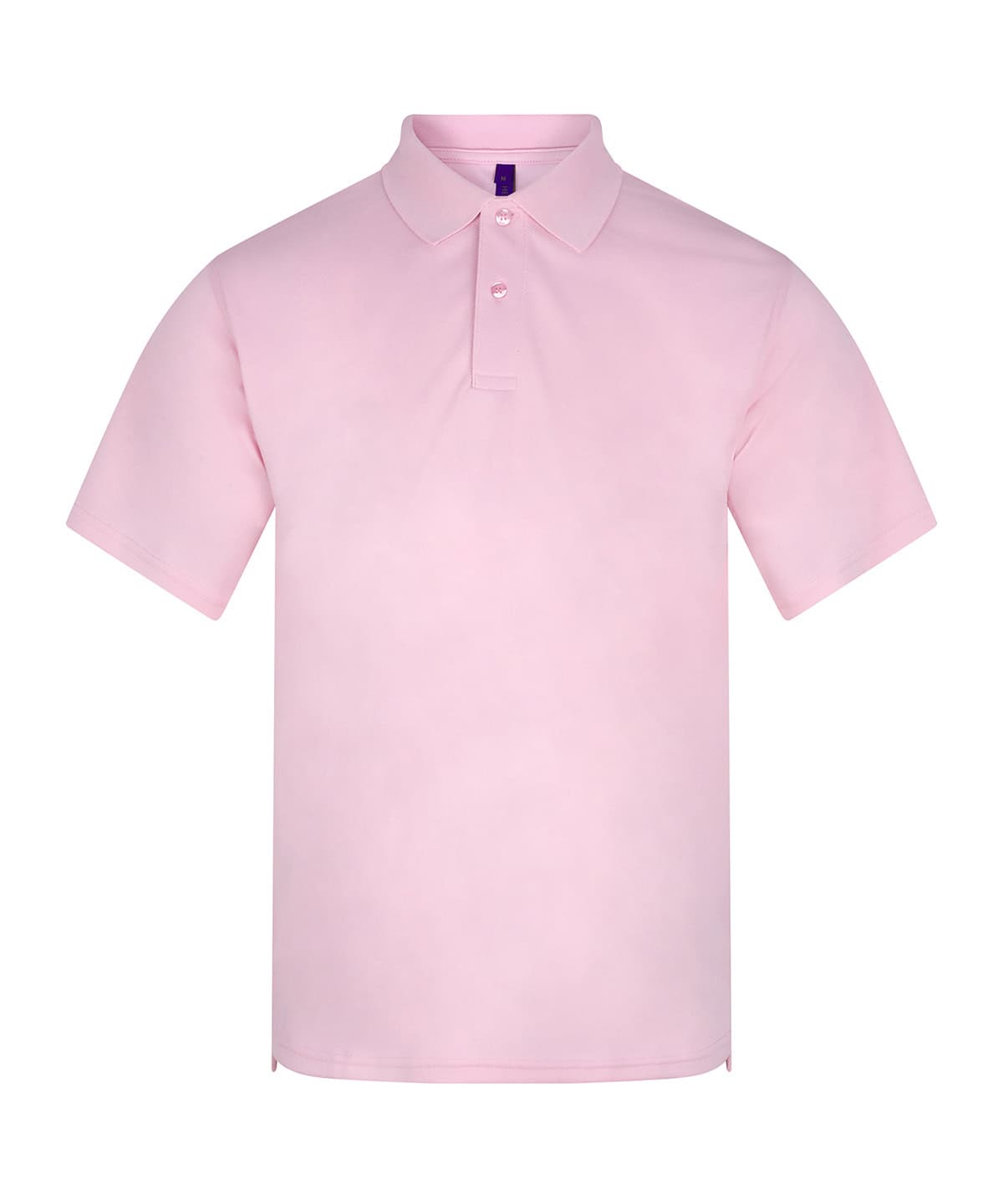 Elegant baby pink polo shirt with embroidery and printing options. Perfect for casual and corporate.